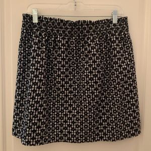 J Crew Black & White Eyelet Pencil Skirt